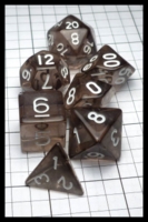 Dice : Dice - Dice Sets - Wiz Dice Smoke Transparent with White - eBay Dec 2016